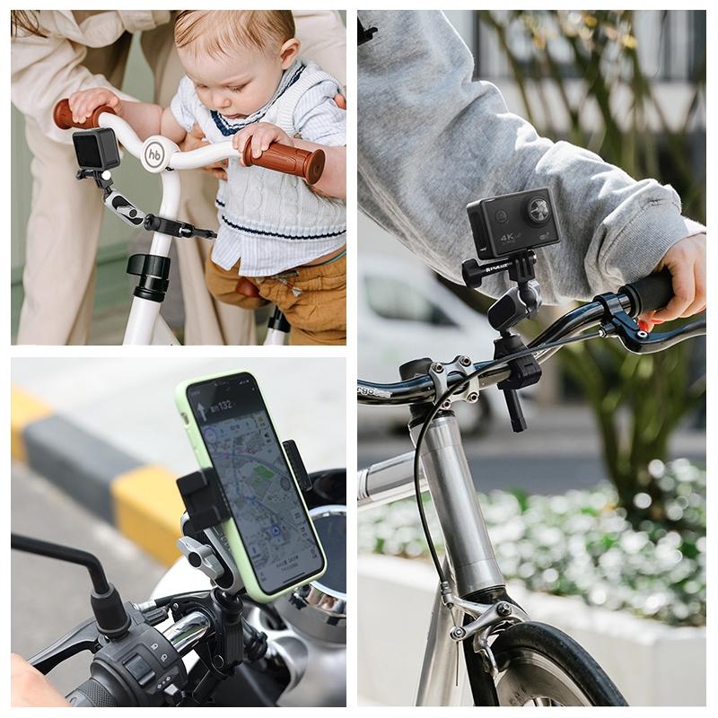 Universal Phone Mount for Handlebars with Clamp and Screw