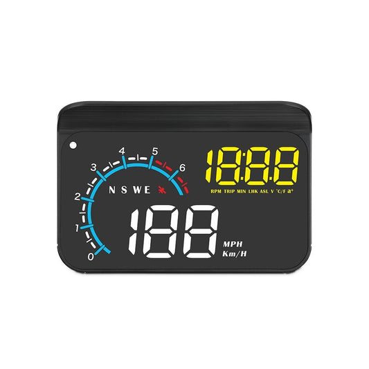 Car Hud Display Speed Temp Voltage Fault Obd2 + Gps