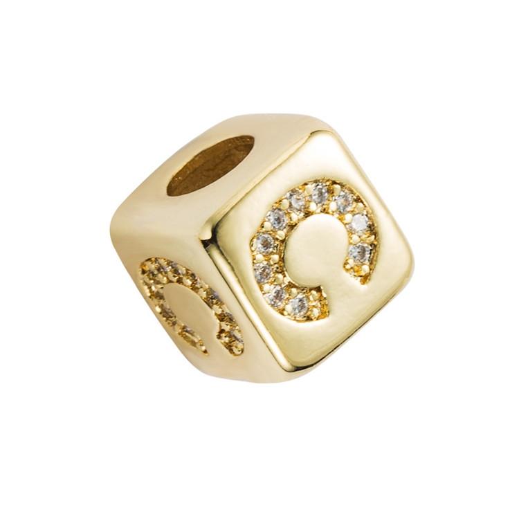 Brass Micro Inlaid Couple Red String Diy Bracelet Style - C