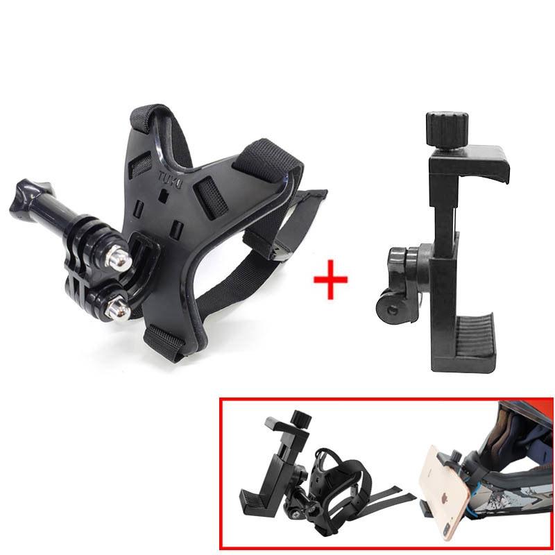 Universal Motorcycle Helmet Mount for Action Camera and Phone