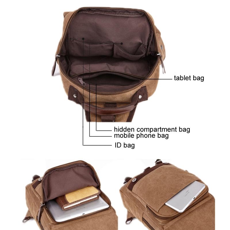 Khaki Canvas Chest Bag For Outdoor Travel Messenger Style