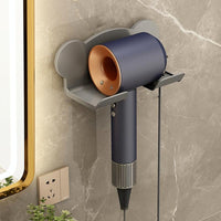 Wall Mounted Holder For Dyson Hair Dryer Bathroom Storage Rack Simple Black - Simple Gray