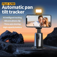 Auto Tracking Gimbal Stabilizer with Fill Light and Selfie Stick - 360 Degree Rotation - A200 Set 3