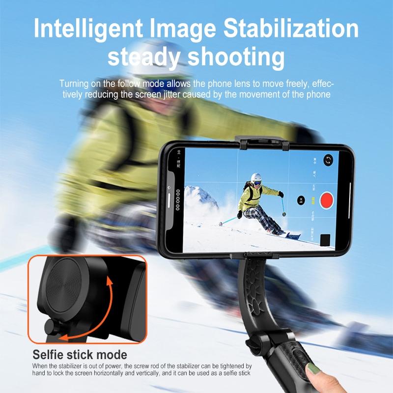 Foldable 3-In-1 Gimbal Stabilizer With Bluetooth Remote And Tripod For Smartphones