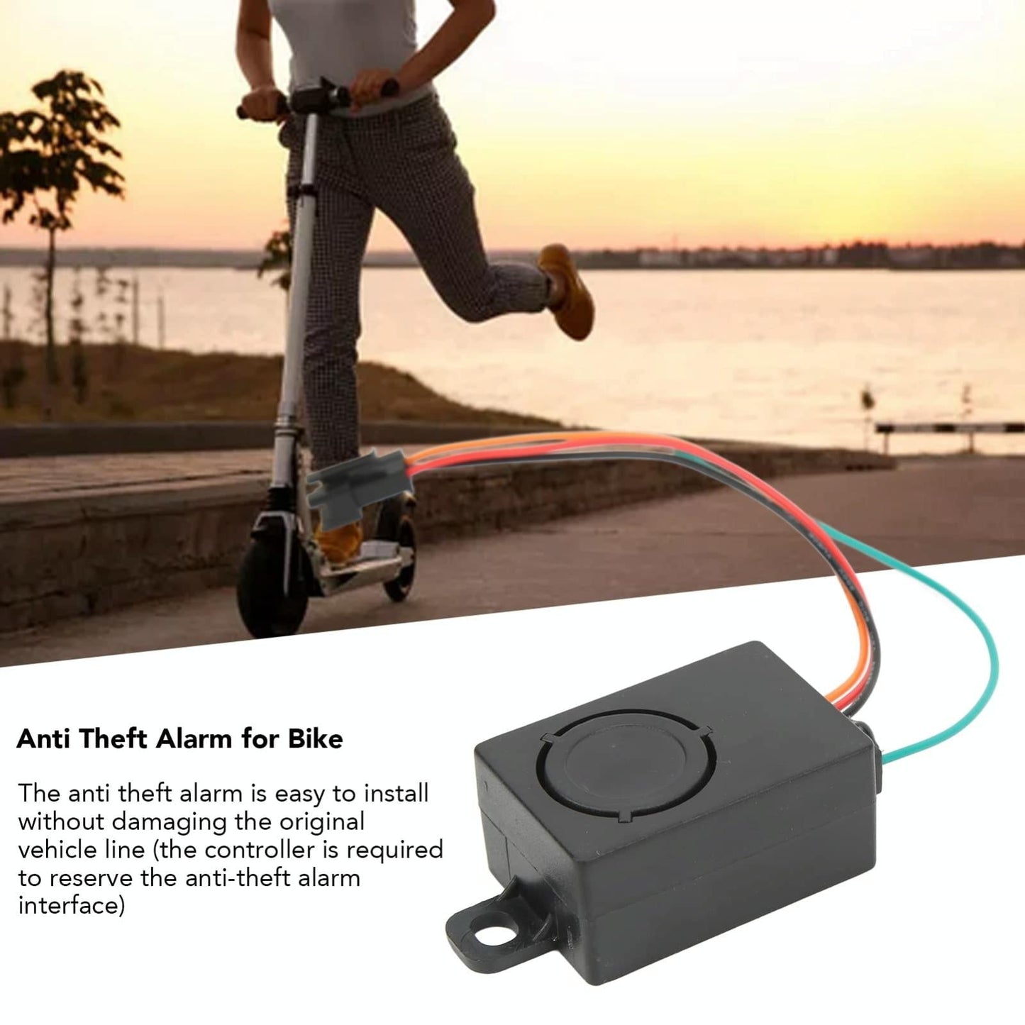 Universal Electric Scooter & Bicycle Anti-theft Alarm + Remote - 36-72v