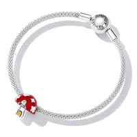 925 Sterling Silver Mushroom House Beads For Diy Bracelets & Necklaces