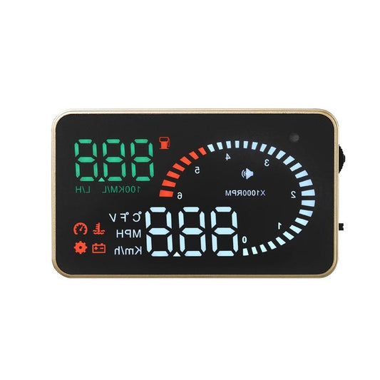 3.5 Inch Car Obdii / Euobd Hud Vehicle Mounted Head Up Display Speed Water Temp Alarm Fuel Battery