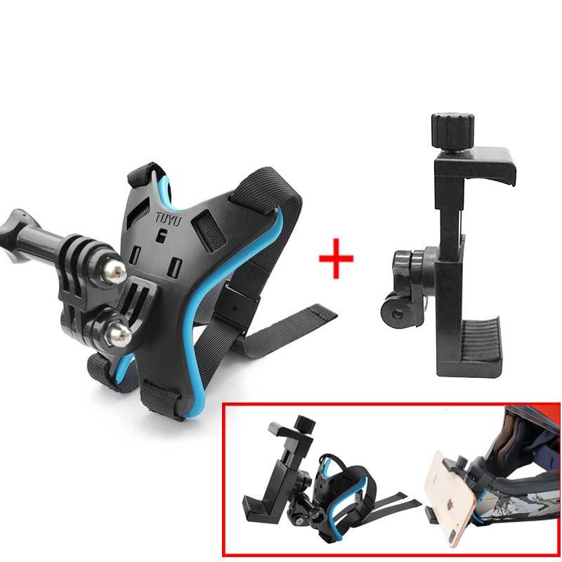 Motorcycle Helmet Mount for Action Camera and Phone