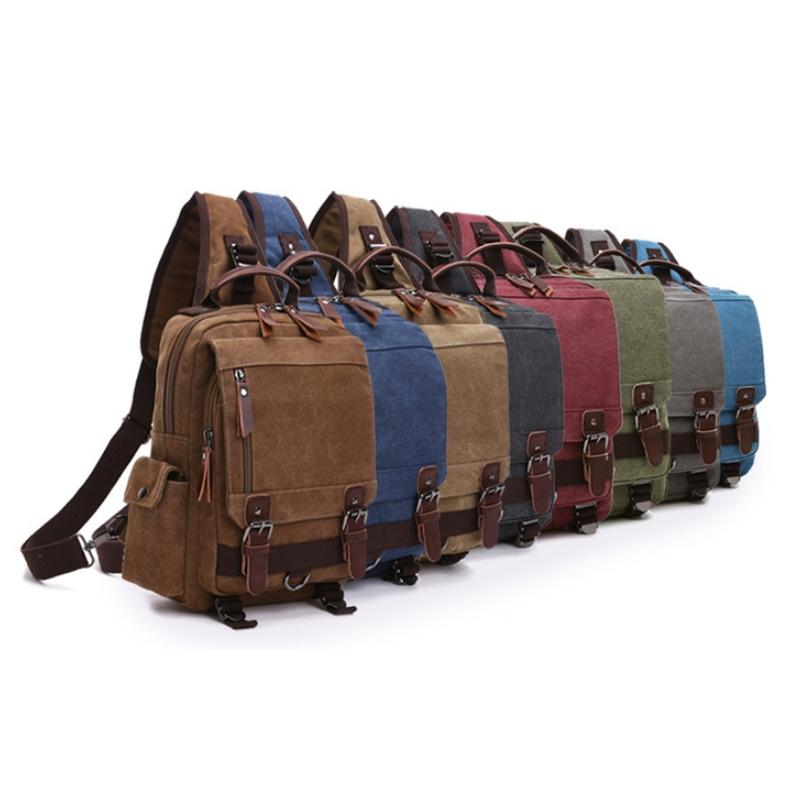 Canvas Chest Bag For Outdoor Travel Black