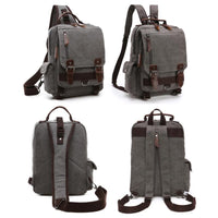 Canvas Chest Bag For Outdoor Travel Black
