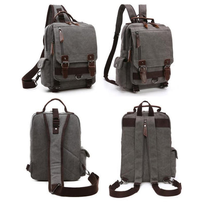 Canvas Chest Bag For Outdoor Travel Black