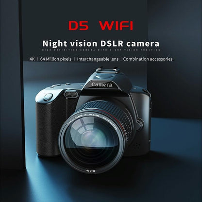 Dual-Camera Night Vision 64 Million Pixel High-Definition Wifi Digital Camera Standard & Fill Light - Standard+Microphone