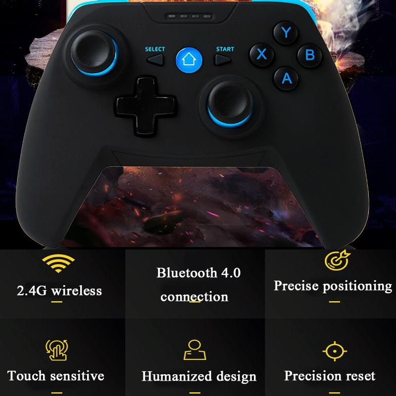 Wireless Game Controller for Android / Ios / Pc / Ps3 - 2.4ghz & Bluetooth 4.0 - Blue