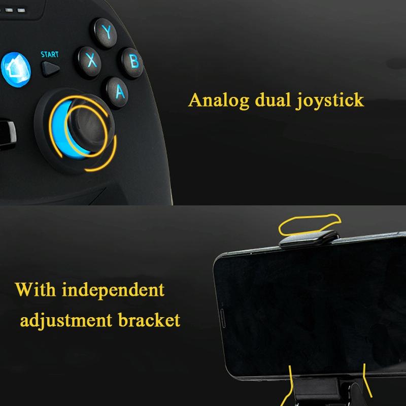Wireless Game Controller for Android / Ios / Pc / Ps3 - 2.4ghz & Bluetooth 4.0 - Blue