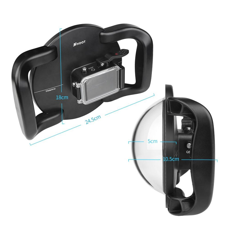 Underwater Dome Port for Dji Action Camera with Handle Trigger