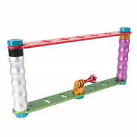 Aluminum Dual Grip Stabilizer for Action Cameras with Jaws Flex Clamp Mount