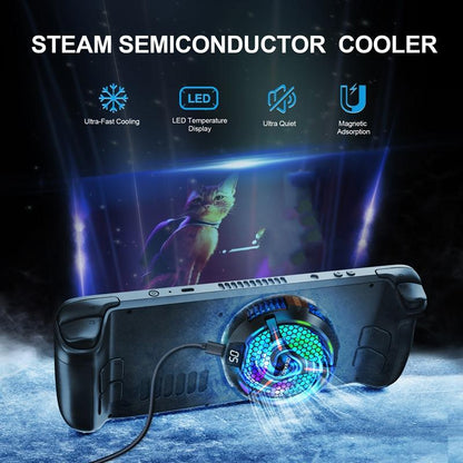 Steam Deck Oled Game Console With Digital Display And Metal Heat Sink