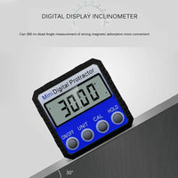 Digital Display Inclinometer with Strong Magnetic Adsorption and Multi-angle Flip
