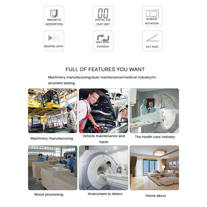 Digital Display Inclinometer With Strong Magnetic Adsorption And Multi-Angle Flip