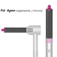 Upgraded Long Curling Barrels for Dyson Airwrap Hair Dryer with Nozzle and Adapter in Rose Red
