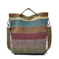 Multi Layer Canvas Crossbody Bag For Women Simple Design