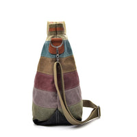 Multi Layer Canvas Crossbody Bag For Women Simple Design