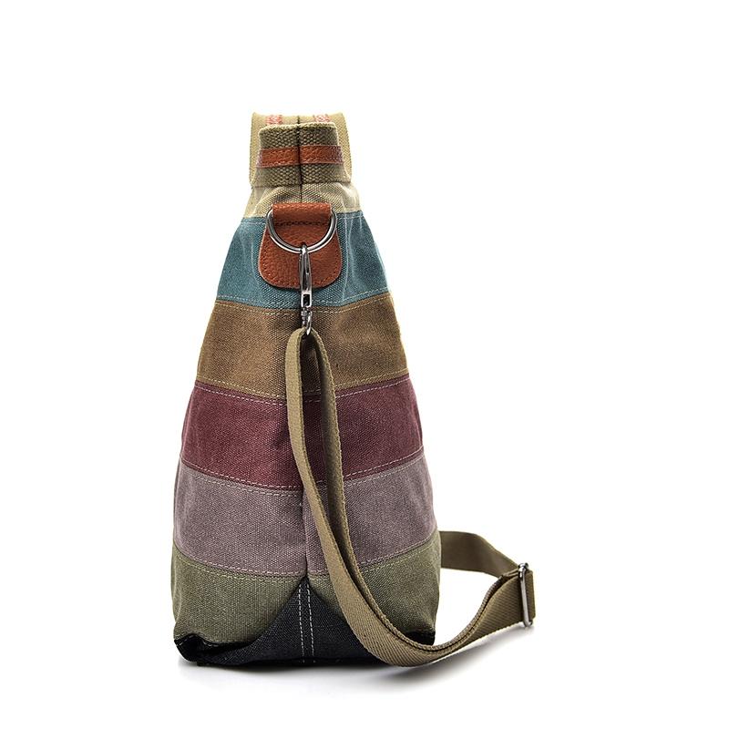 Multi Layer Canvas Crossbody Bag For Women Simple Design