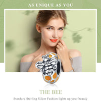 925 Sterling Silver Bee Charm For Diy Bracelets & Necklaces