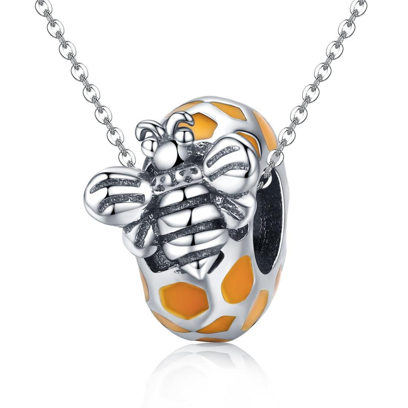 925 Sterling Silver Bee Charm For Diy Bracelets & Necklaces