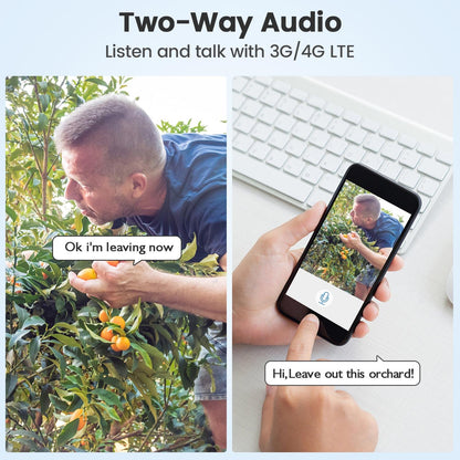 Solar-Powered Wifi Camera 1080P Hd Motion Detection Night Vision 2-Way Audio Tf Card