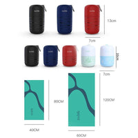 Large Double-sided Fleece Bath Towel - Quick-drying Black