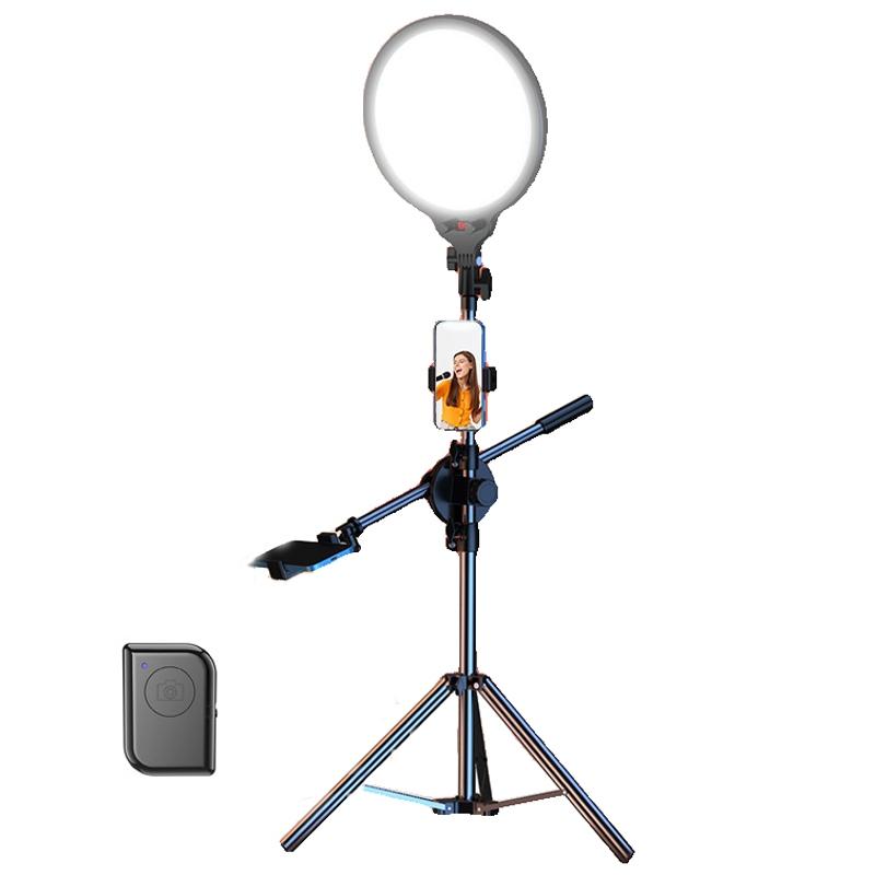 Full-screen Selfie Ring Light Tripod Set for Live Stream - 210cm Height - 210Cm Overhead Shot