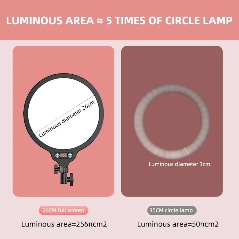 Full-screen Selfie Ring Light Tripod Set for Live Stream - 210cm Height - 210Cm Overhead Shot