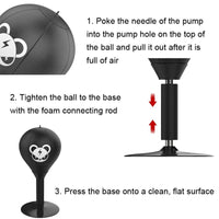 Desktop Speed Ball For Boxing Training - Bear Design With Gloves & Pump - Monkey+Children Gloves+Pump