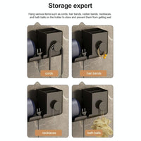 Wall Mounted Holder For Dyson Hair Dryer Bathroom Storage Rack Simple Black - Upgrade Gray
