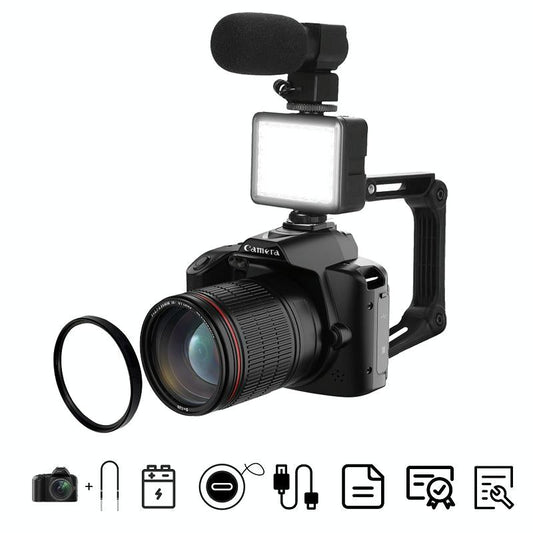 Dual-Camera Night Vision 64 Million Pixel High-Definition Wifi Digital Camera Standard & Fill Light - Standard+Light+Lens+Mic+Bracket