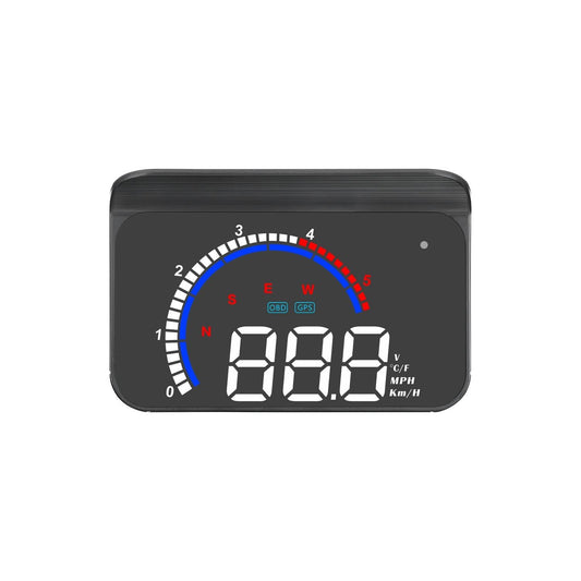 Hud Car Display Overspeed Speed Temp Alarm Obd2 + Gps
