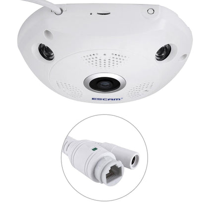 360 Degree Fisheye Lens Wifi Ip Camera With Motion Detection & Night Vision - Shark 960P