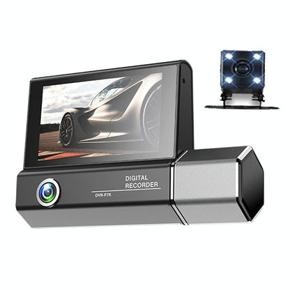 1080P Hd Multi-Language Driving Recorder With 3 Lenses