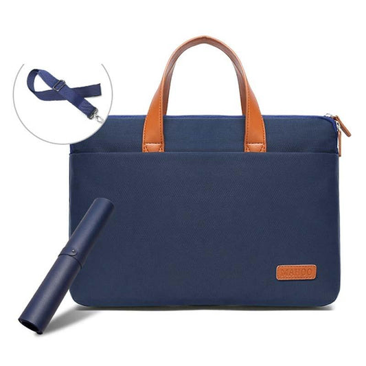 Ultra-thin 15.6-16.1 Macbook Hand Computer Bag with Mouse Pad - Dark Blue & Black