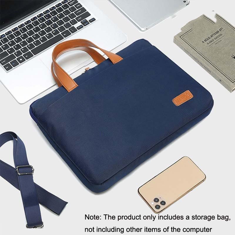 Ultra-Thin 15.6-16.1 Macbook Hand Computer Bag With Mouse Pad - Dark Blue & Black