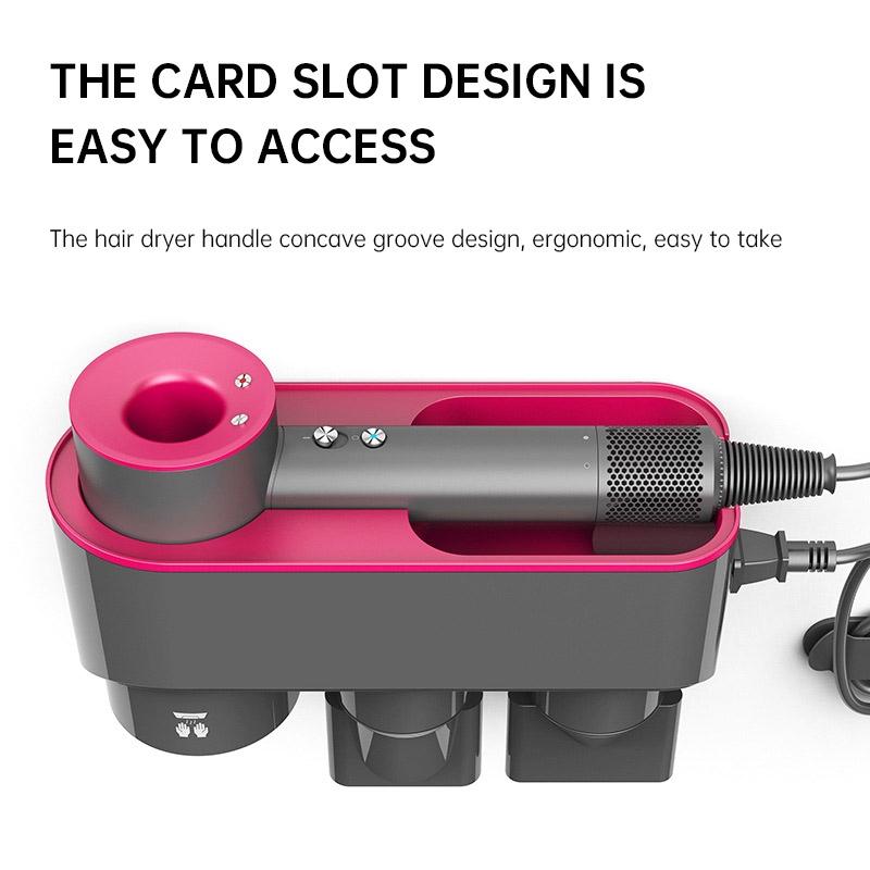 Wall Mounted Hair Dryer Bracket Storage Rack Black Nickel - Ordinary Black Nickel