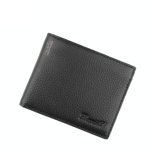 Rfid Men Short Wallet with Card Slots - Black