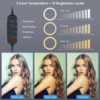 Live Broadcast Phone Bracket & Tripod Mount with Extension Rod & 6.2 Inch Led Ring Light Kit