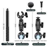 Adjustable Dual-head Handlebar Mount for Motorcycle Selfie Stick