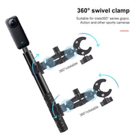 Adjustable Dual-head Handlebar Mount for Motorcycle Selfie Stick