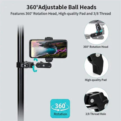 Aluminum Handlebar Magic Arm Rod Mount with Crab Clamp