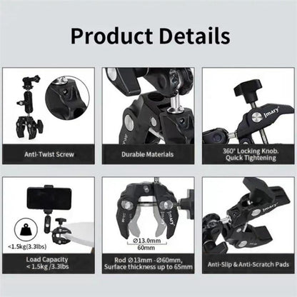 Aluminum Handlebar Magic Arm Rod Mount with Crab Clamp