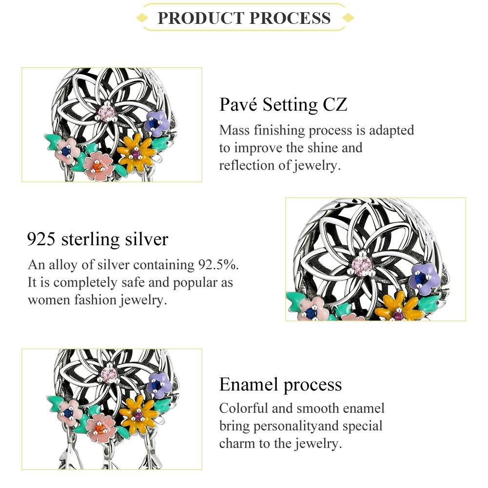 925 Sterling Silver Dream Catcher Bracelet / Necklace Beads