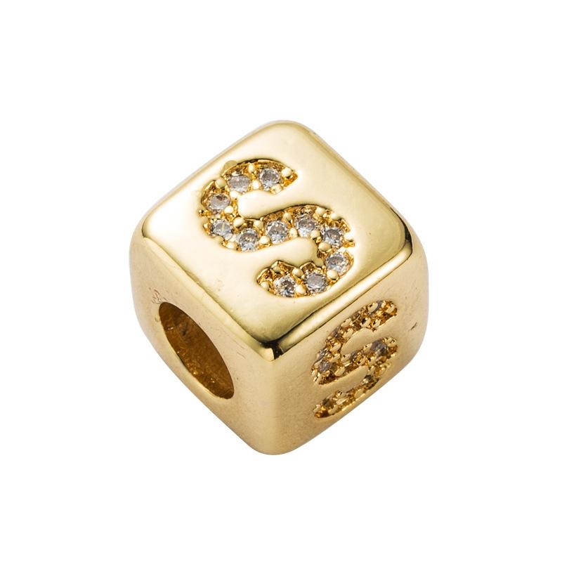 Brass Micro Inlaid Couple Red String Diy Bracelet Style - S